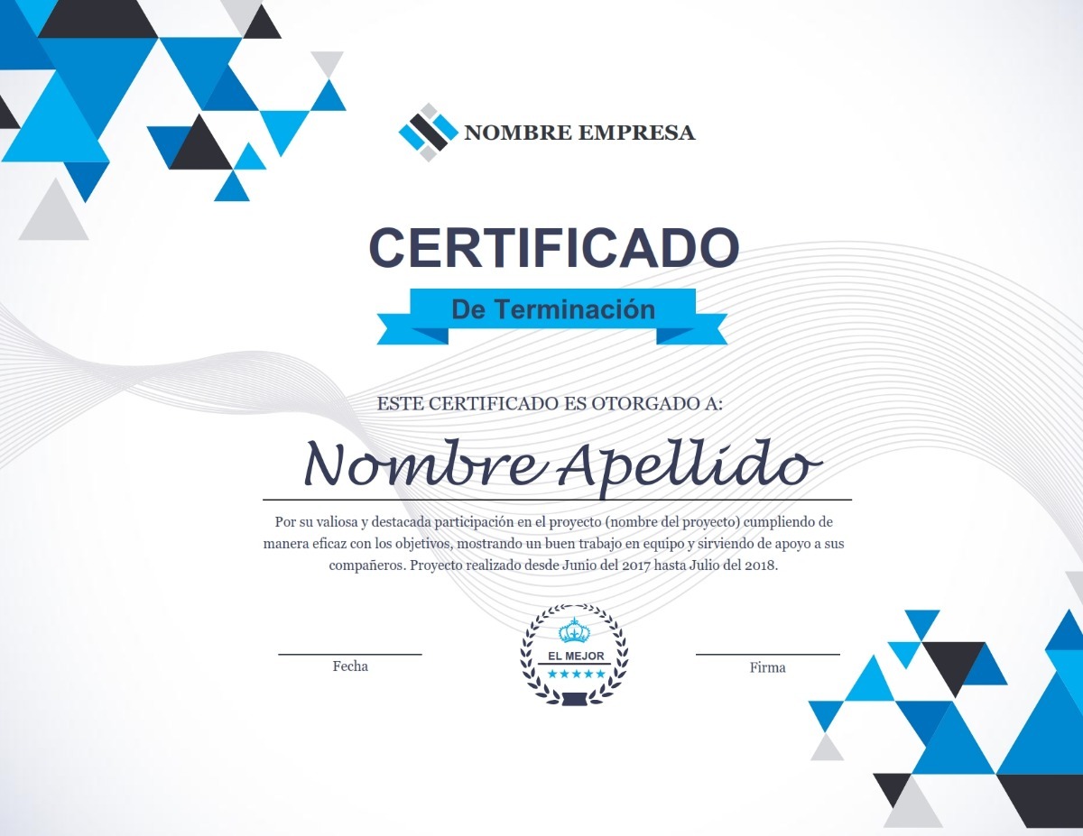 Plantillas De Certificados En Word