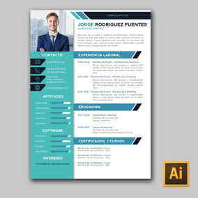 plantilla cv curriculum vitae profesional editable ai plantillas para curriculum