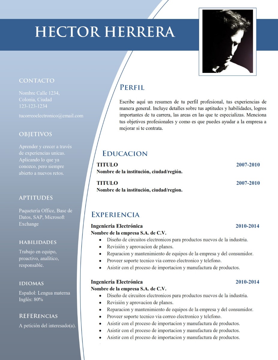 Realiza tu currículum sencillo para mejorarlo la elaboración del curriculum vitae no siempre es una tarea sencilla, puesto que en un espacio muy limitado debes ser capaz de resumir todos y cada. Curriculum Vitae Malawi Doc - Curriculum Vitae Logros Profesionales