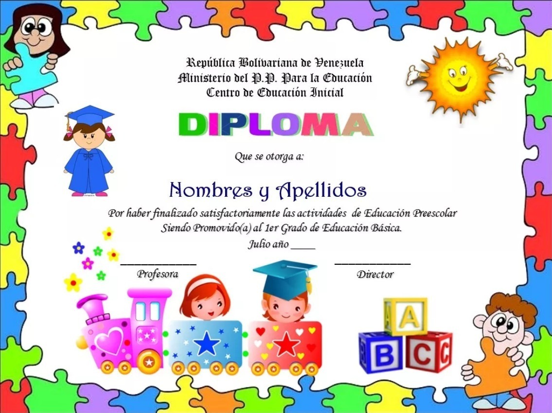 Plantillas De Diploma Preescolar + Libro De Powerpoint Bs. 1.200.000,00 en Mercado Libre