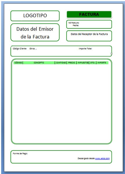 modelos de facturas en excel