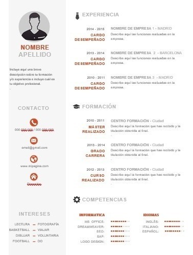 plantillas formatos para hacer tu cv curriculum vitae formatos de cv 2015