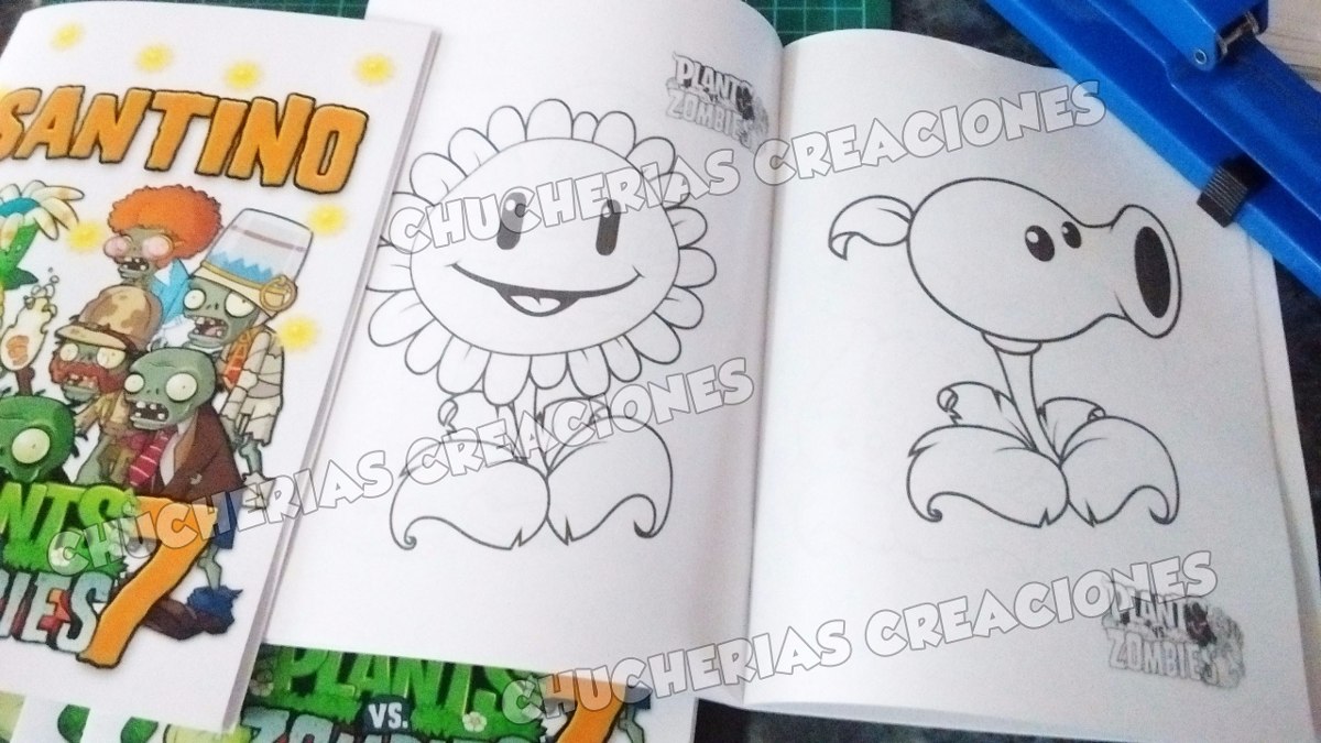 Plants Vs Zombies 30 Cuadernos Para Colorear O Para Dibujar