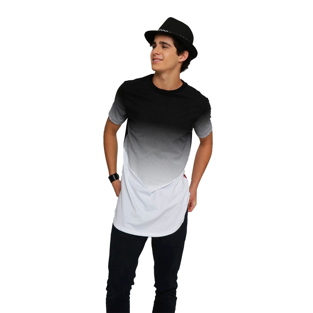 Playera larga hombre manga corta swag