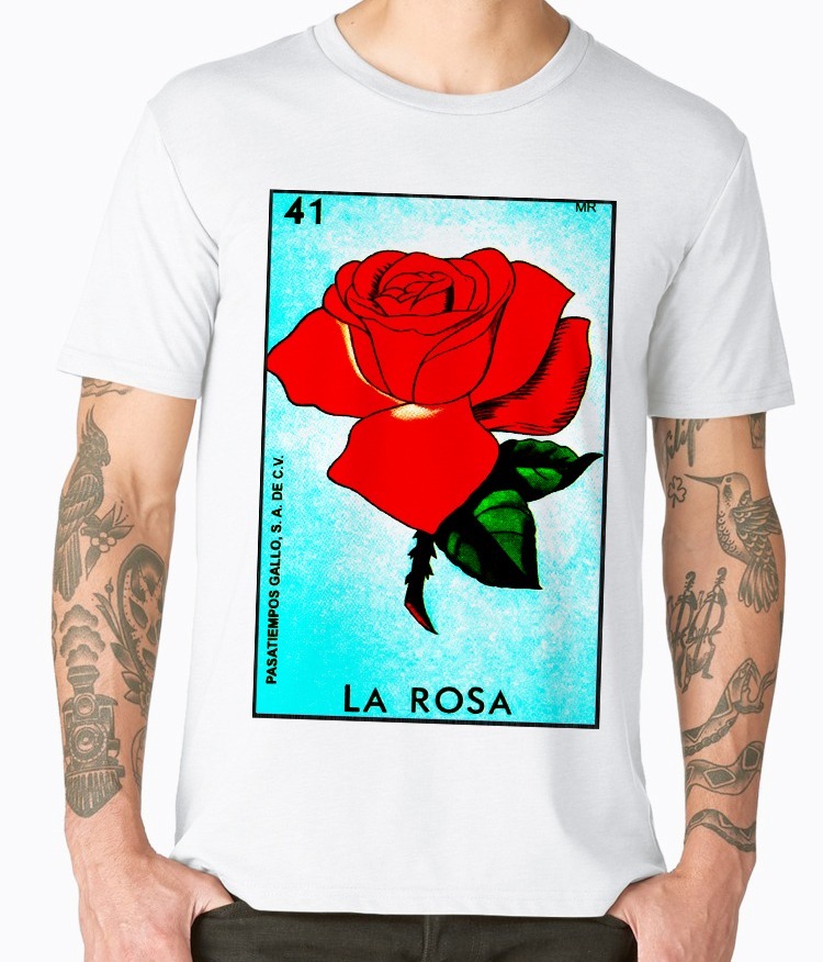 Playeras Cleen Alexer Loteria La Rosa Mexicana Mod 16 