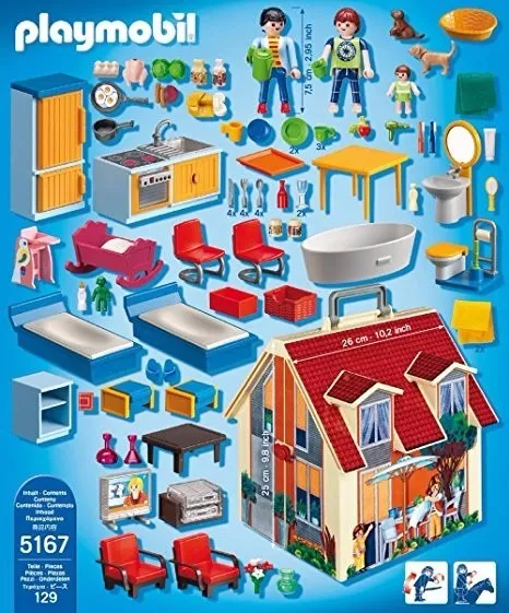 casa maletín de muñecas playmobil