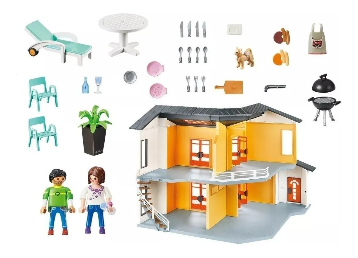 REGALOS LEON JUGUETERIA | Playmobil 9266 Casa Moderna 2 Pisos City Life Jugueterialeon - $ 33.999,99