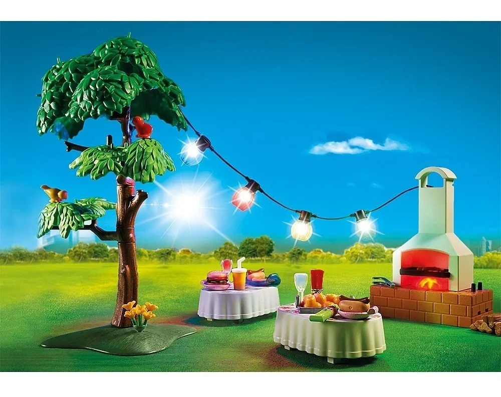 playmobil fiesta en el jardin
