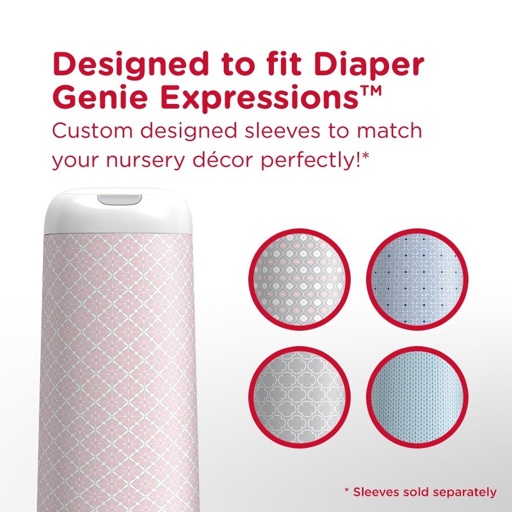 Blue Knit Playtex Diaper Genie Expressions Diaper Pail Fabric Sleeve