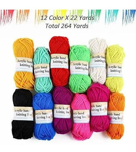 Pllieay 33 piezas de tela de malla pl/ástica que incluye 15 piezas de lona de pl/ástico transparente hilo acr/ílico de 12 colores y herramientas de bordado para bordado de pl/ástico y lienzos artesanales