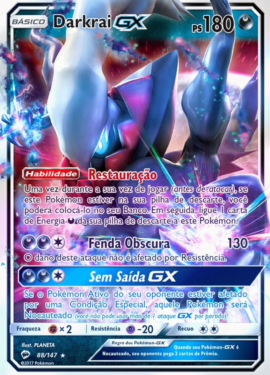 Pokémon Darkrai Gx Yveltal Gx Hoopa Gx Com Lote 100 Cartas Pokémon Darkrai Gx Yveltal Gx Hoopa Gx Com Lote 100 Cartas