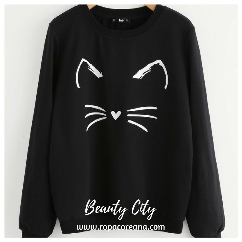 Polera Blanca Negra Mujer Importada Coreana Beauty City - S/ 81,00 en