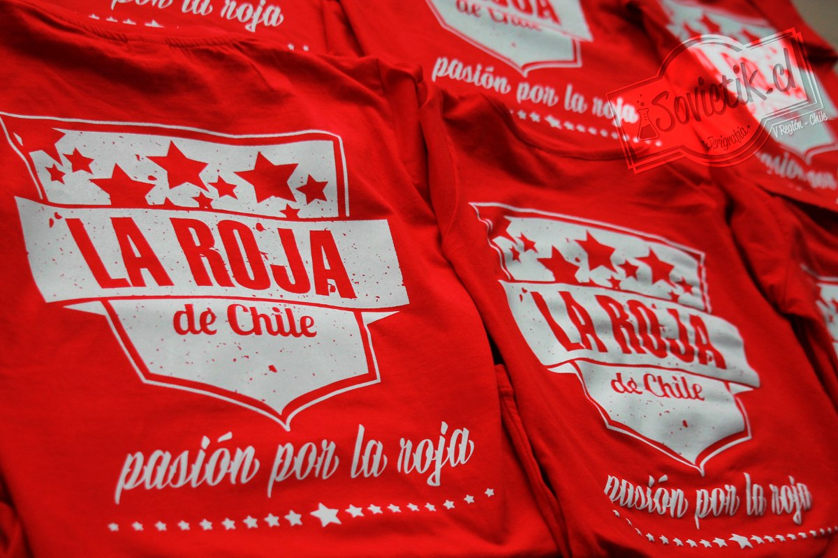 Polera De La Roja De Chile Estampado En Serigrafía - $ 6 ...