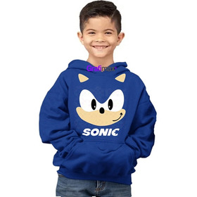 Polerón Sonic Videojuego Carita Sonic Azul Grafimax