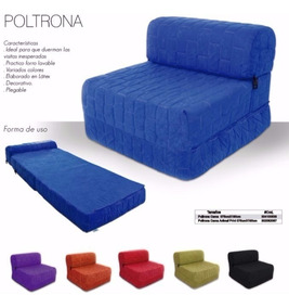 Poltrona Sofacama Individual Bipiel Color Ladrillo Are Regal