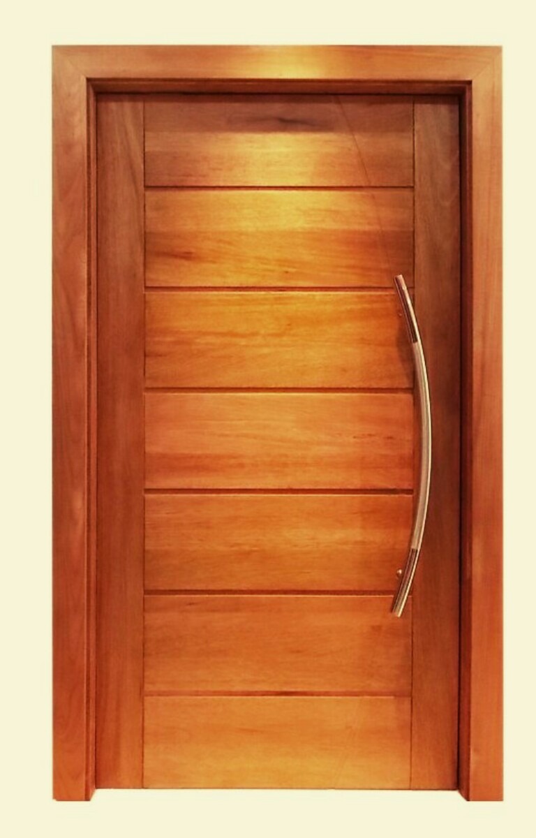 Vista De Porta De Madeira Porta Pivotante Madeira Maciça, 102x210 Linda,top,completa - R$ 1.799