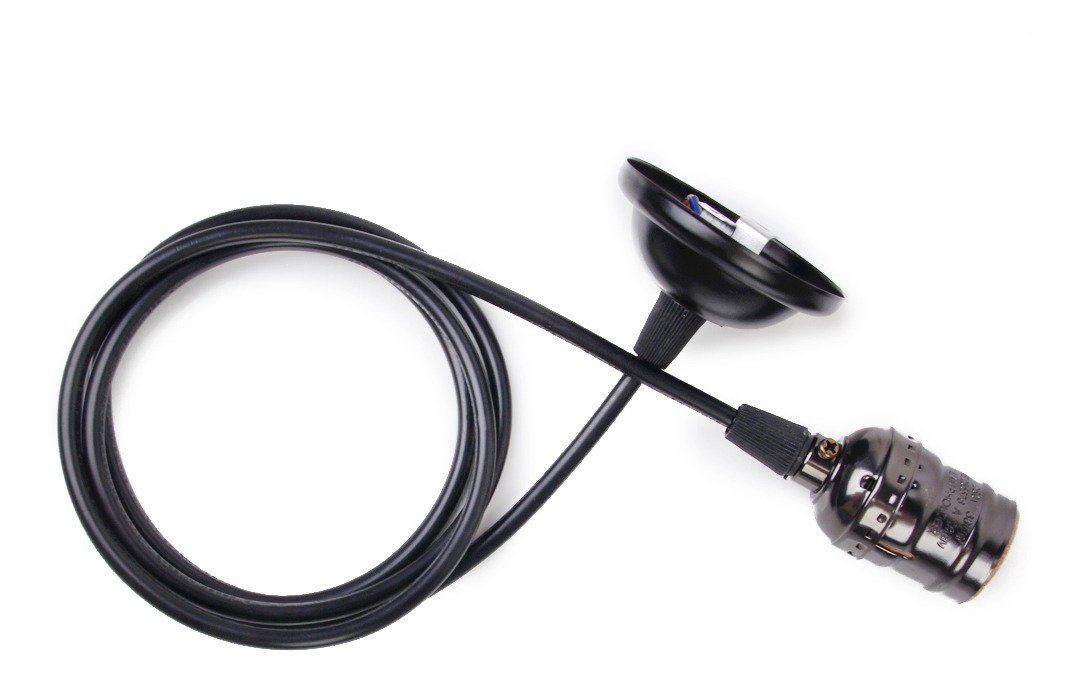 Base para bombilla con enchufe L/ámpara de hogar colgante Portal/ámparas Portal/ámpara E27 con cable y interruptor 2PCS adaptador de l/ámpara