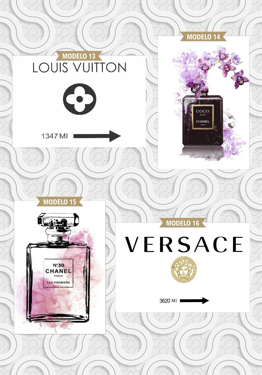Poster Chanel Versace Marfa Gucci Louis Vuitton - R$ 35,00 em Mercado Livre