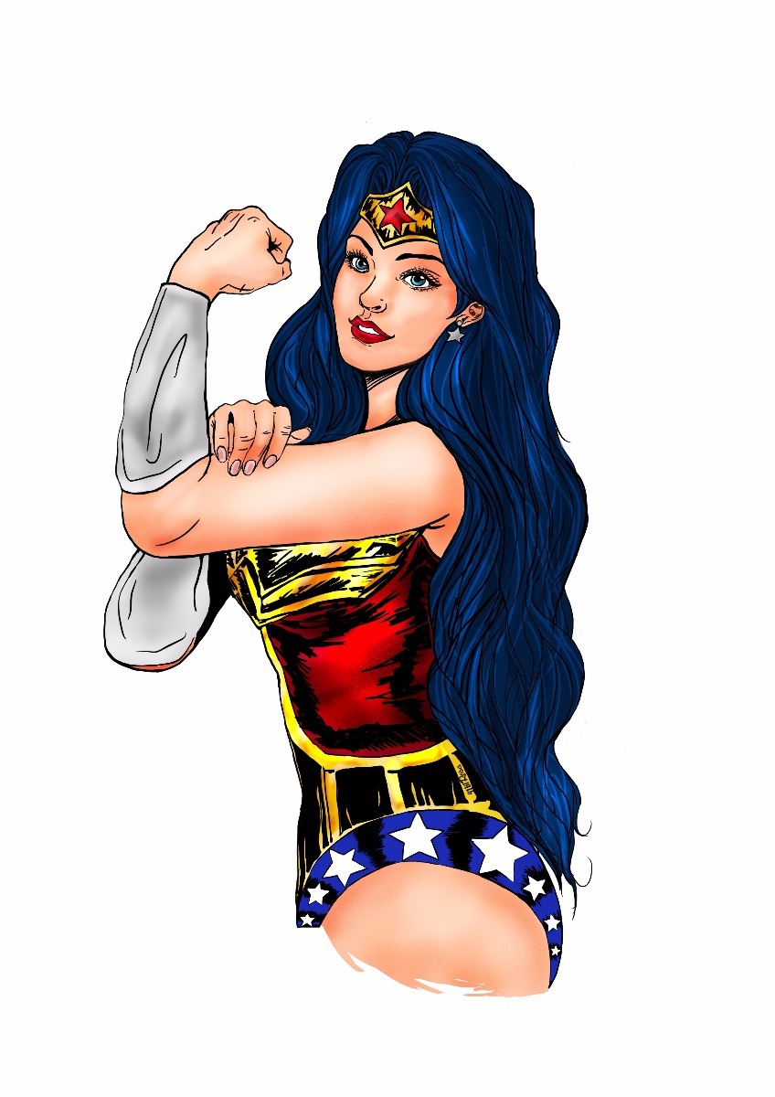 poster hq mulher maravilha desenho plastificado tipo placa r 26