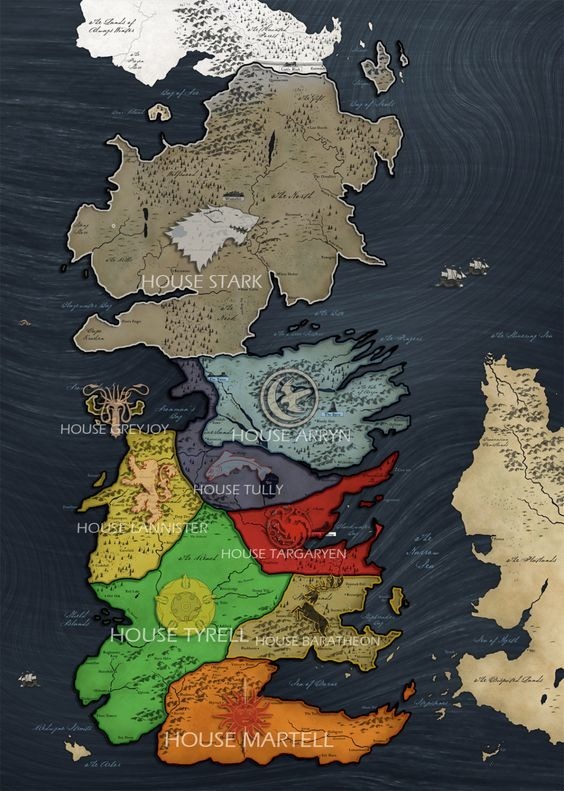 Poster Mapa De Got Game Of Thrones Mapa Do Reino - R$ 39 