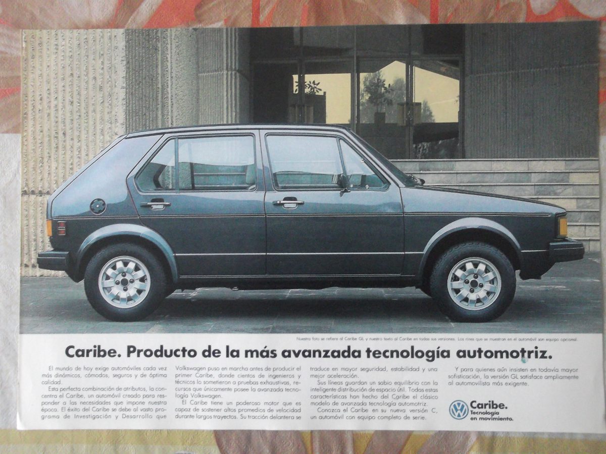 Poster Publicitario Vw Caribe Gl Original Vw - $ 245.00 en 