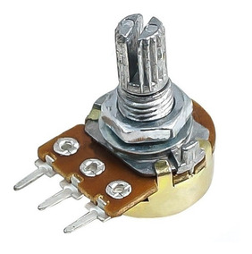 10 Piezas B100K 15mm Eje Estriado Sencillo Lineal Potenci/ómetro Rotatorio