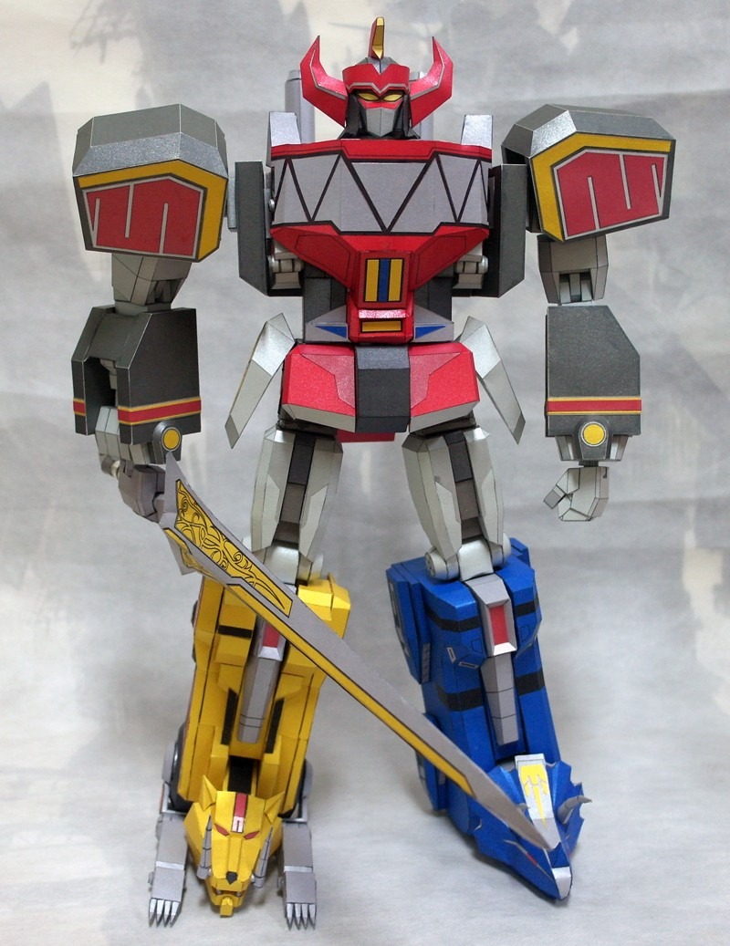  Power  Rangers  Megazord  Papercraft  R 18 00 em Mercado Livre