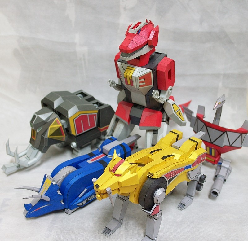  Power  Rangers  Megazord  Papercraft  R 18 00 em Mercado Livre