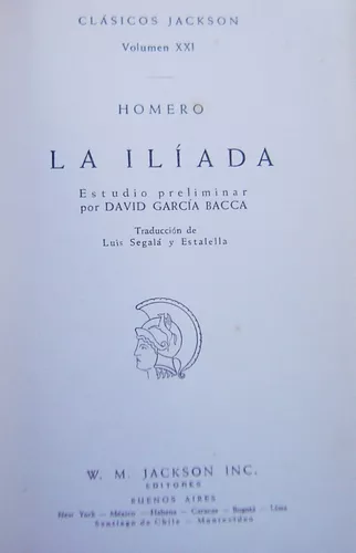 primera edición 1949 / la ilíada / homero.