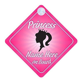 Personalizada bebé a bordo de signo ~ Abuela Y Abuelo De La Princesa Nuevo Rosa!!