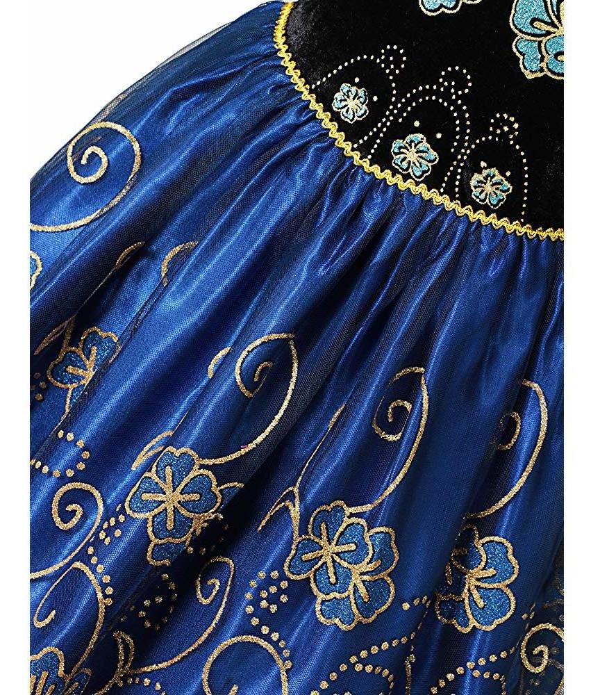 aibeiboutique Princess Anna Costume Halloween Cosplay Deluxe Dress Up for Girls