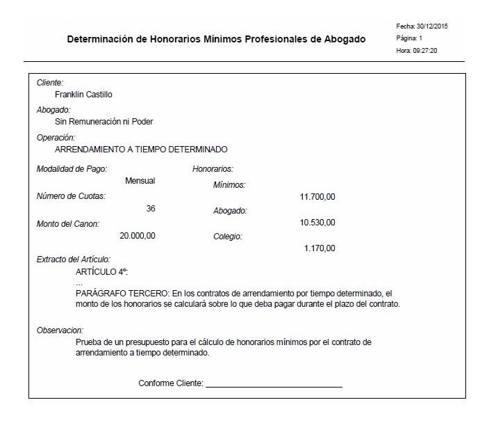 Modelo De Recibo De Honorarios Profesionales Abogados Vários Modelos