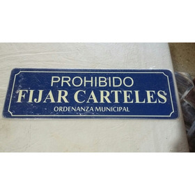Prohibido Fijar Carteles. Cartel Vintage. 30 X 10. Bar
