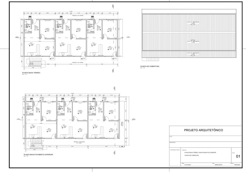 Projeto Kitnet 2 Quartos 2 Andares 8 Unidades - R$ 1.350