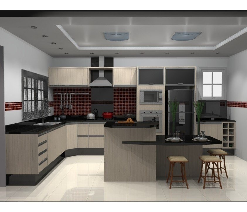 Projeto Móveis Planejados Cozinha + Plano De Corte R