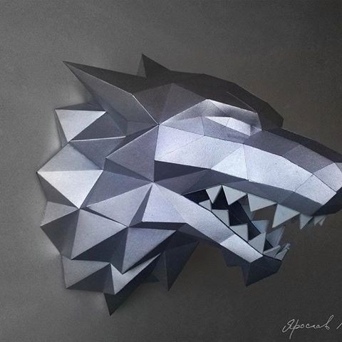 projeto papercraft lobo stark game of thrones r 10 00 em mercado