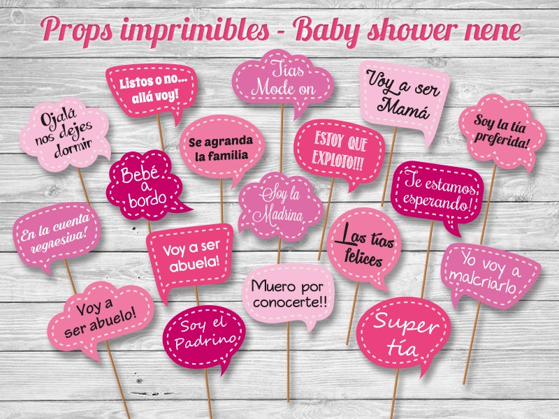 Props Juegos Imprimibles Baby Shower Photo Booth Carteles 230 Props Juegos Imprimibles Baby Shower Photo Booth Carteles 230