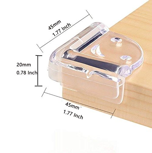 BTMB Clear Corner Edge Protector Transparent L-Shaped Baby Proofing Furniture Safety Bumpers with Adhesive 24 Pack