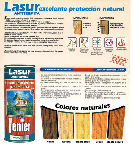 Protector Decorativo De La Madera Lasur Satinado Protector Decorativo De La Madera Lasur Satinado