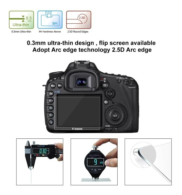 Nuevo de vidrio óptico cámara LCD Monitor de pantalla Protector Para Nikon D750 Cámara Réflex Digital