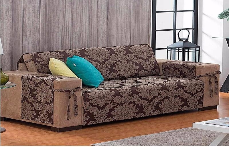 Protetor De Sofá 4 Lugares Jacquard 2 70 Largura R 99 00 Em Carregando Zoom