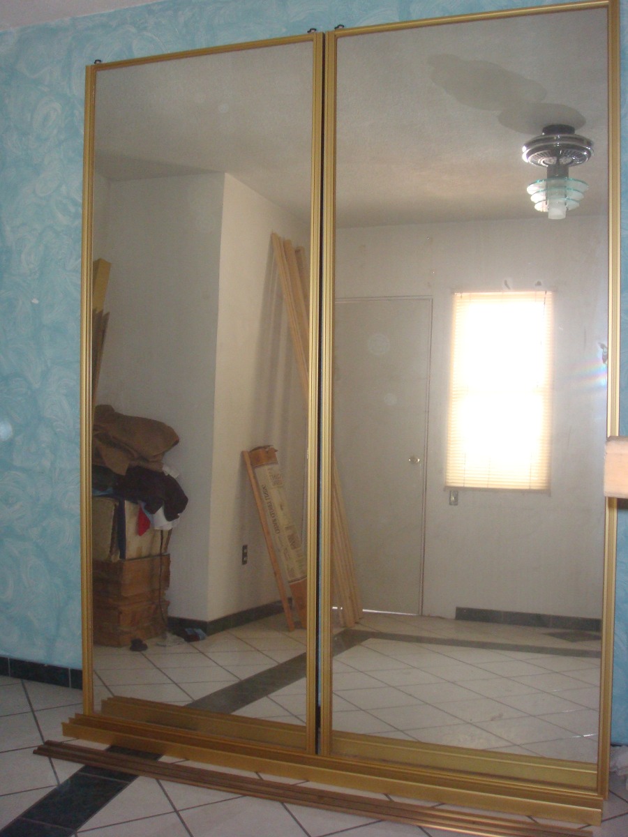 Puertas Corredizas De Closet Con Espejos 2 500 00 En Mercado Libre Puertas Corredizas De Closet Con Espejos Cargando Zoom