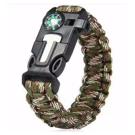 Pulseira Bracelete Paracord Masculino, Tático, Militar, 6x1