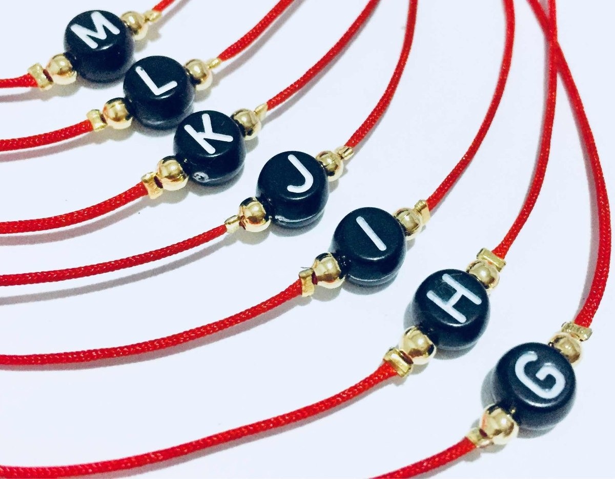 Pulsera Con La Letra I Pulsera Hilo Rojo Con Letra Inicial Mayoreo Con Envio - $ 7.50 en