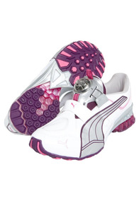 puma disc feminino preto e rosa