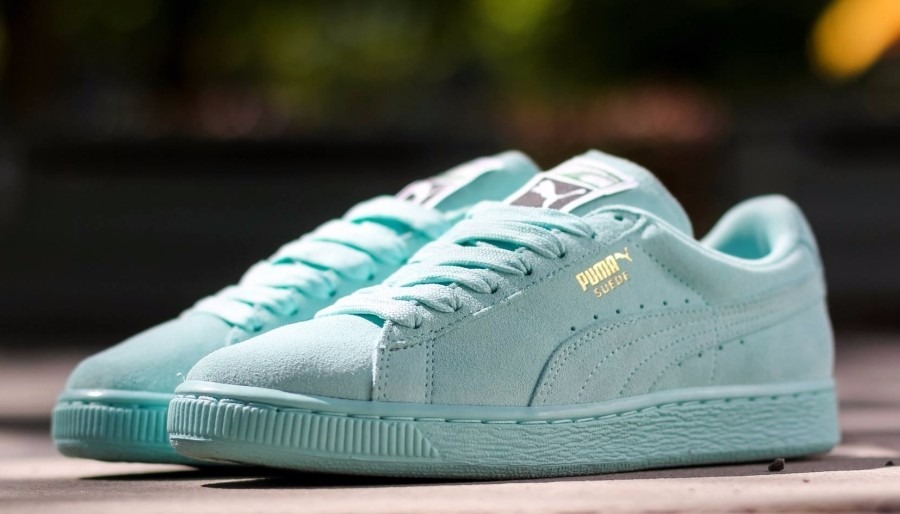 puma suede azul turquesa