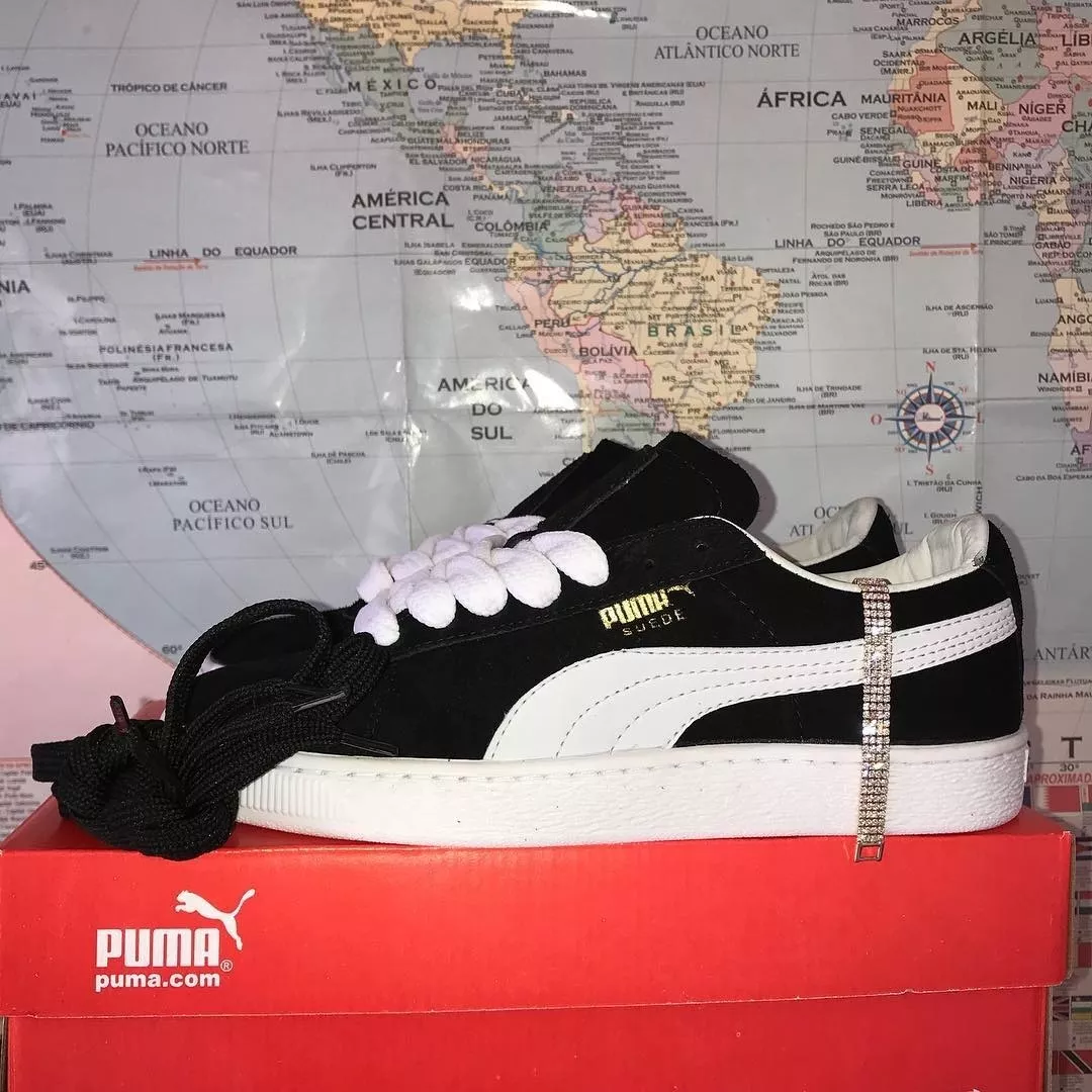 tenis puma com cadarço grosso