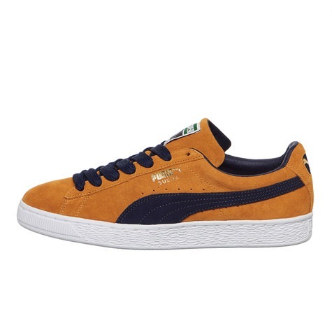 puma suede azul e laranja