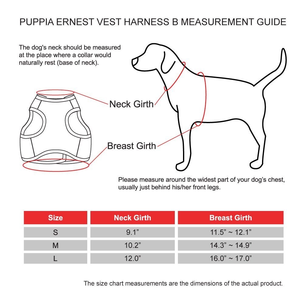 Puppia Vest Size Chart