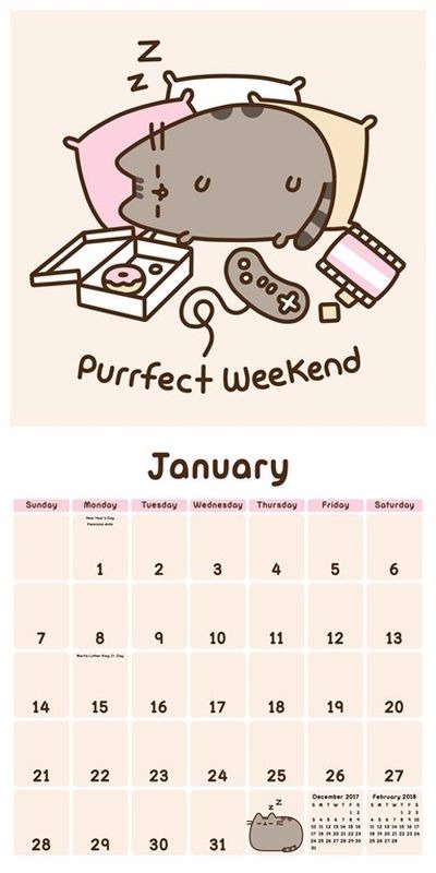 Pusheen The Cat Calendario De Pared 2018 Con Stickers ... Pusheen The Cat Calendario De Pared 2018 Con Stickers ...